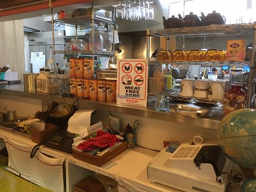 Counter at The PINK WEED Cafe in Kobe