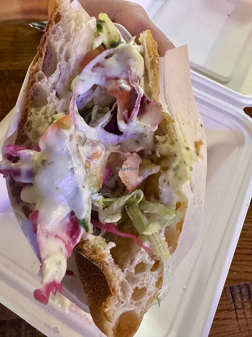 Vegan tofu döner  at Kotti Berliner Döner Kebab in Brooklyn