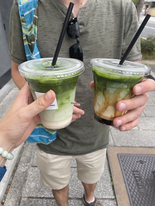 Matcha latte with oat milkk  at Matcha Nara in Nara
