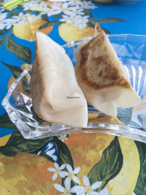 Vegan gyoza at Green Mountain Ramen in Brattleboro