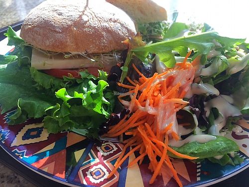 Vegan cheese and avocado sandwich at Tierra Cafe in Los Angeles