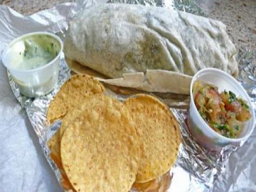 vegan breakfast burrito at Tierra Cafe in Los Angeles