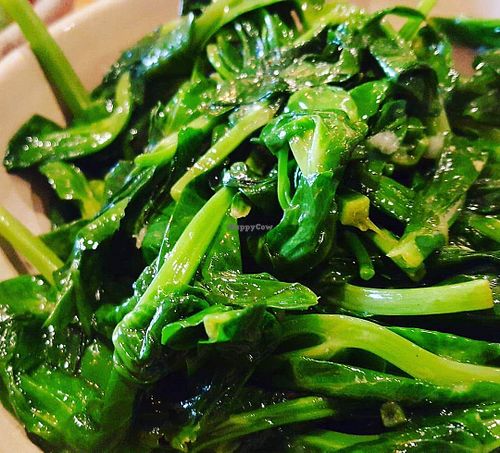 Pea shoots at Burma Superstar in San Francisco