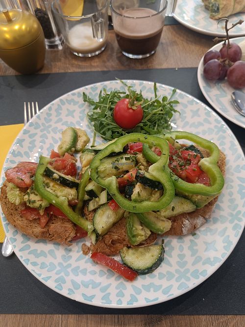 Vegan plate at Naša Pekarna in Piran