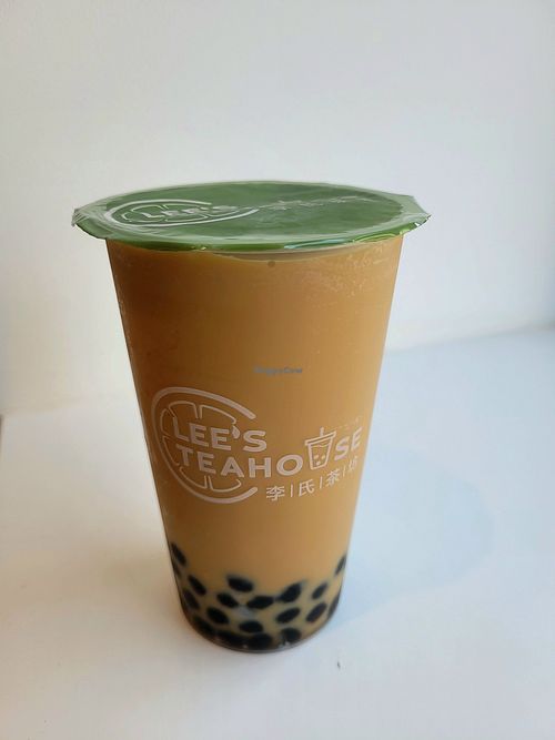 Classic Milk Tea with Tapioca Pearl (Oat Milk) at Lee's Tea House in Bangor