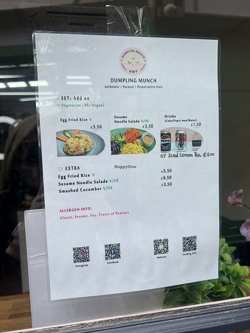 Dumpling Munch menu  at Dumpling Munch in Guildford