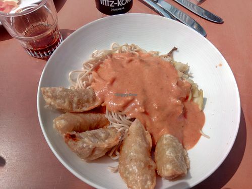 Vegan vegetable gyozas  at Ketelhuis Strijp-S in Eindhoven