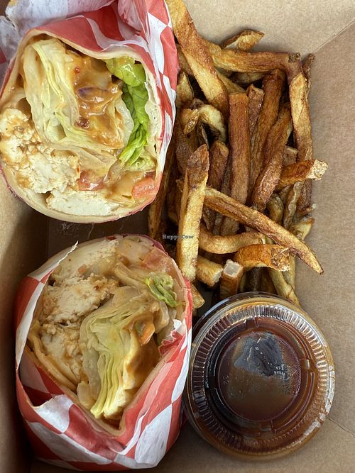 Thai Tofu Wrap (they charge for dipping sauce)  at Falls Market Restaurant & Inn in Ohiopyle