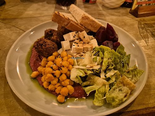 Hummus platter, I asked for extra smoked tofu on the side also which they provided at Tales Of The Islands in El Nido