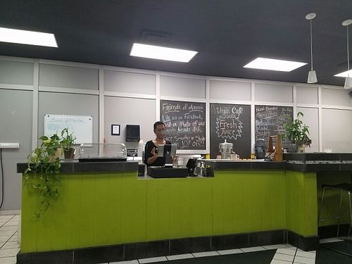inside counter clean and neat. at Avocado Vegan Cafe in Alpharetta