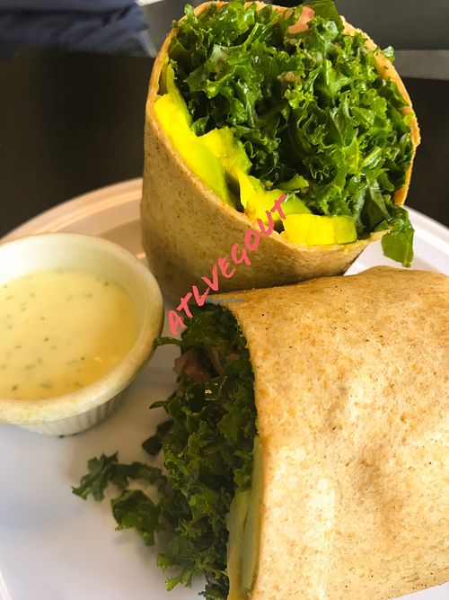 Kale wrap at Avocado Vegan Cafe in Alpharetta