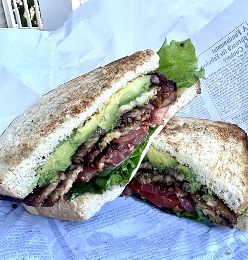 Smoked Tempeh Sammy w avo subbed   at East End Market in Provincetown