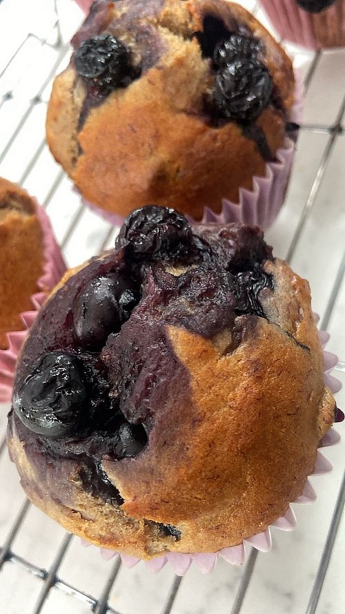 Blueberry banana muffin  at Lilys Vegan Cakes  in Watford