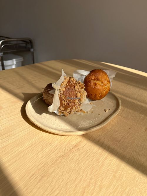 Strawberry sourdough and pineapple sourdough   at Loba Pastry + Coffee in Chicago