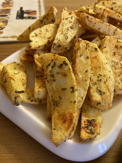Mexican potatoes (served with sauce that is NOT vegan!)  at Kessane in Akhaltsikhe