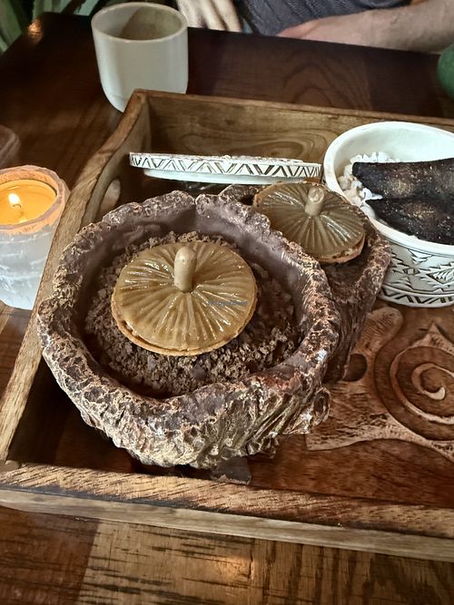 Mushroom canapé   at Sagrada in Washington