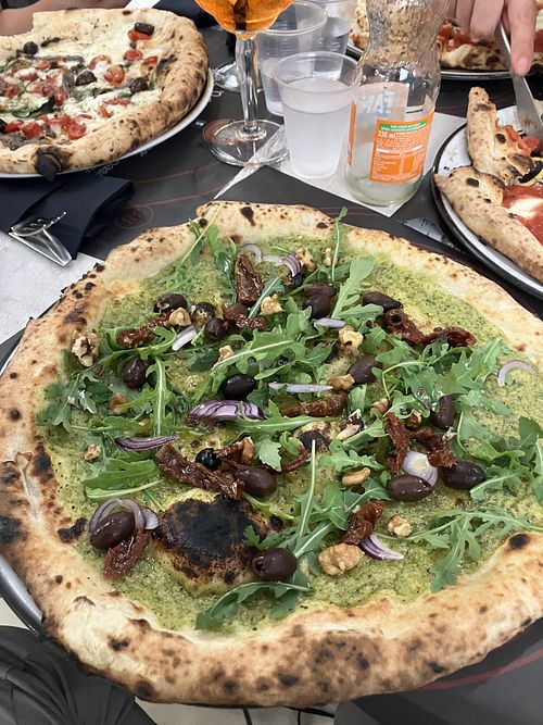 Alicante pizzaa  at Pizzeria Antonio Sorbillo in Naples