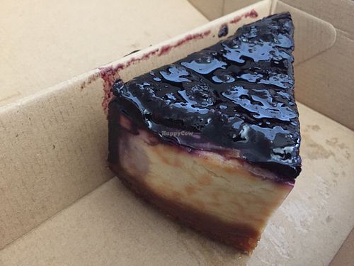 Baked vegan cheesecake: from behind at Aunt Maggie's in Fitzroy