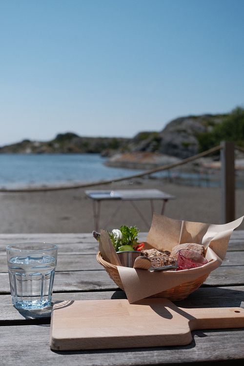 Sitzplatz draußen  at Lottas Bak&Form in Bleket