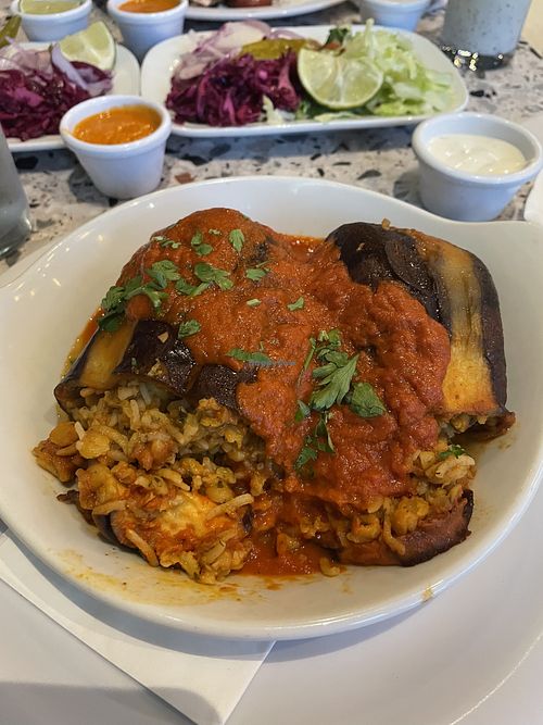 Stuffed aubergine   at Zaytoon in Sandyford