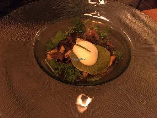 Mushroom starter at Em Carne Viva in Porto