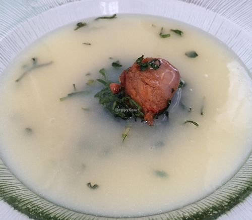 Caldo Verde - Vegan Soup at Em Carne Viva in Porto