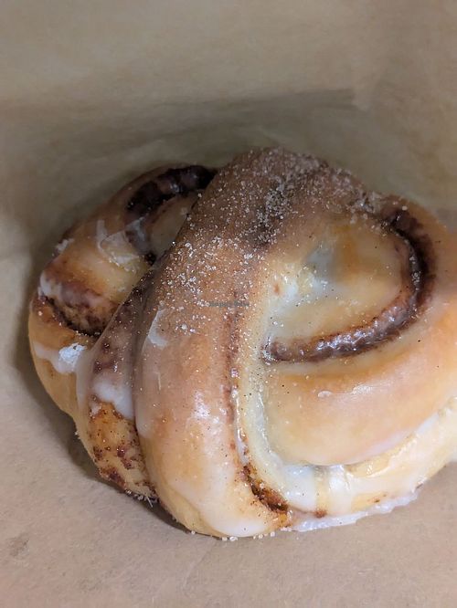 Cinnamon roll. Pretty good! at Sevens in Buffalo