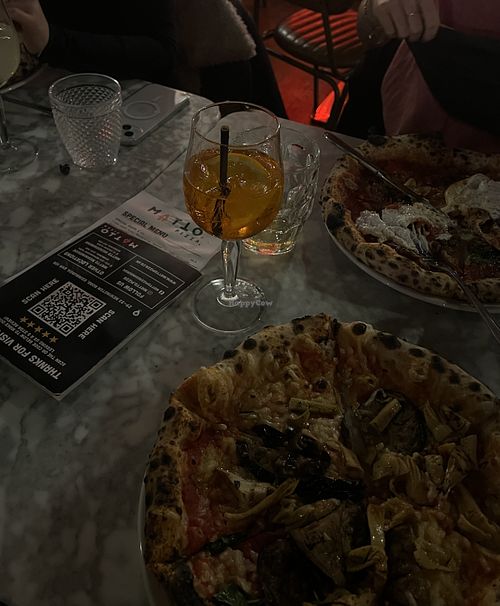 vegan pizzaa  at Matto Pizza in Edinburgh