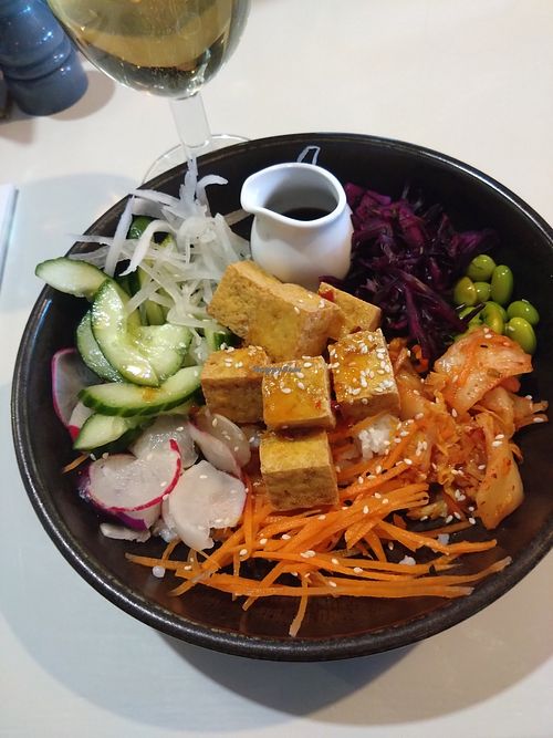 Poke bowl at The Boathouse  in Christchurch