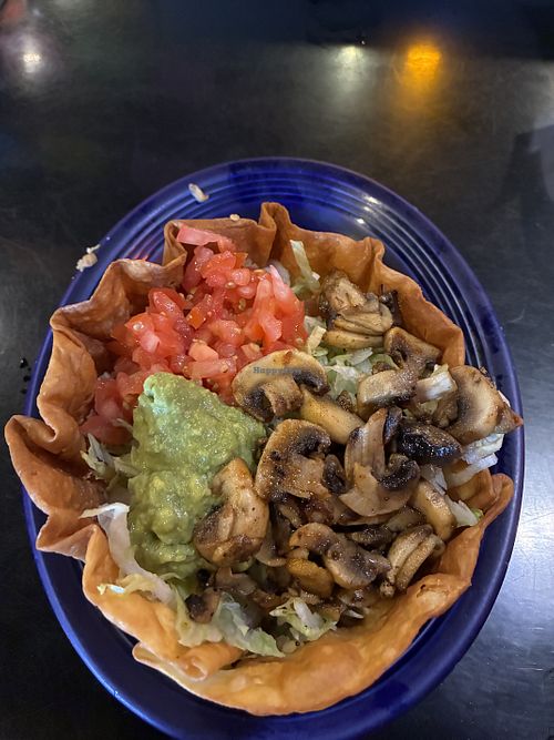 Vegan taco saladd  at Agave mexican restaurant   in Fairhope