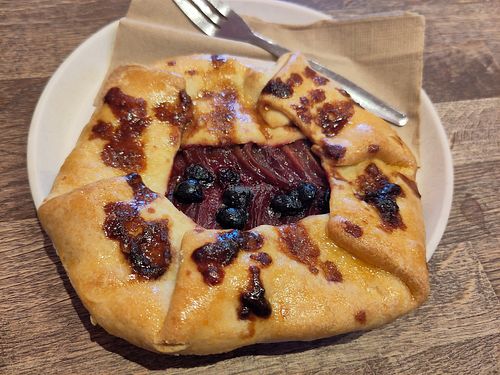 Apple and blackcurrant galette at Dispatch in Nottingham