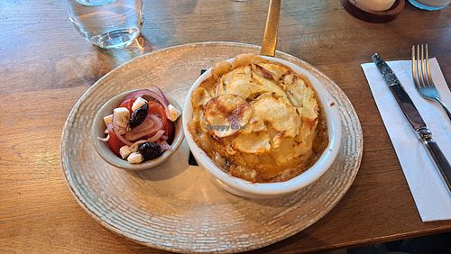 Aubergine Moussaka at The Willow in Bourton-on-the-water