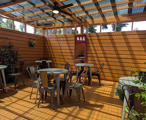 patio at Shami Cafe in Portland