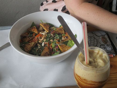 Quinoa salad with tofu. at Free Food in Johannesburg