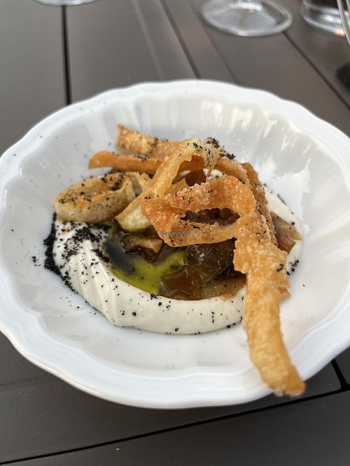 CIPOLLOTTI, CREMA DI FAGIOLI, ALLORO, SFOGLIATELLE  at Fattoria Sardi Giustiniani in Toscana