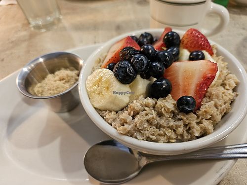 Side of oatmeal and brown sugar at Woodinville Cafe in Woodinville