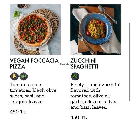 Menu  at The Hunger Viaport in Istanbul