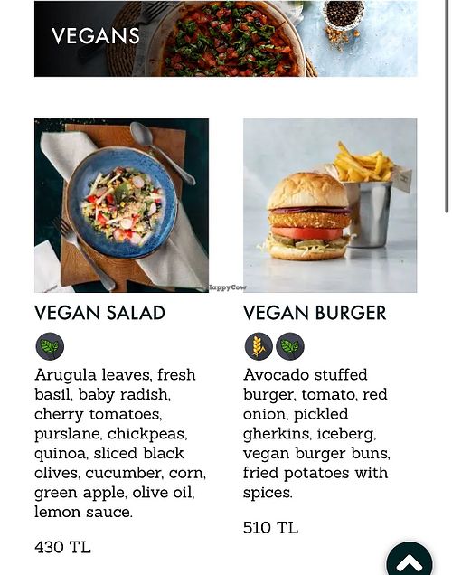 Menu  at The Hunger Viaport in Istanbul