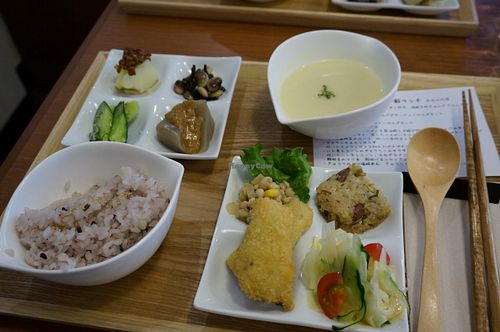 Lunch Plate - 1200yen
Free rice refill at Okomeya in Tokyo