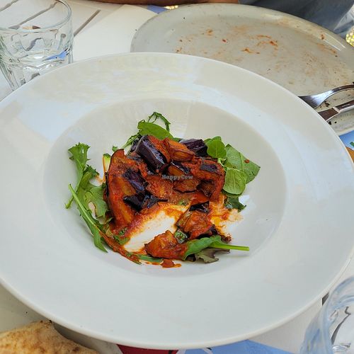 Eggplant in tomatoes at Rossopomodoro in Palermo