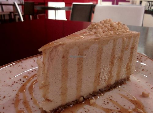 The best cheesecake I've ever had...raw vegan maple cheesecake, MMMMM! at Super Natural Kitchen in Dubai