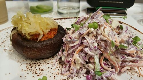 mushroom slaw at Super Natural Kitchen in Dubai