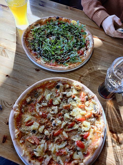 Vegan Life and Vöner pizza at Pizzeria Foxy Bear in Helsinki