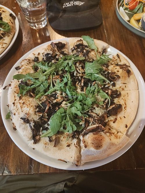 Mushroom Pizza (Vegan Cheese) at Coldstream Brewery in Coldstream