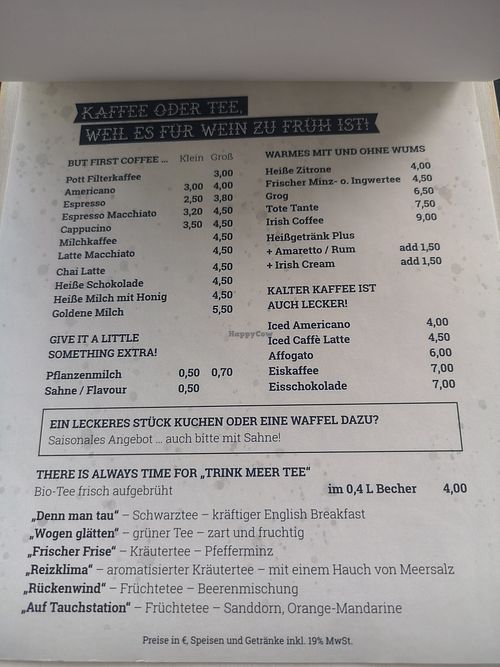 Sojamilch verfügbar at Hafenkneipe Heiligenhafen GbR in Heiligenhafen