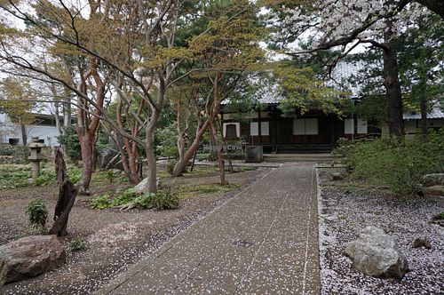 Temple and the garden. at Sankoin in Tokyo