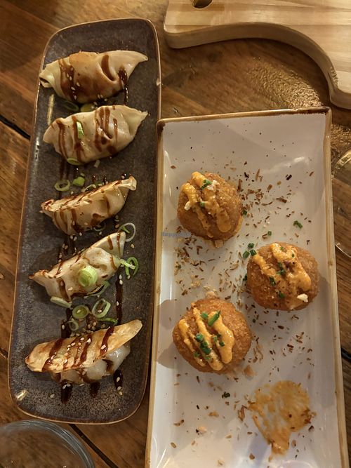 Kimchi Balls and Vega Gyoza  at Chicken and More in Moraira