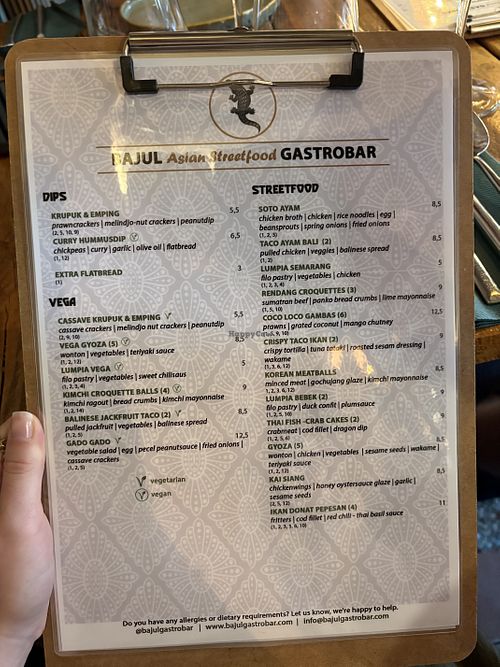 New menu  at Chicken and More in Moraira