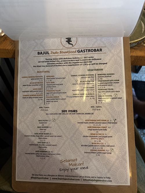 New menu  at Chicken and More in Moraira