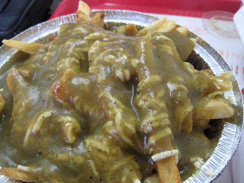 This is the small spicy poutine. It is rather large and very tasty. at 57 Cals in Laval